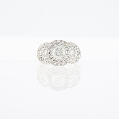 Lot 1107 - White Gold and Diamond Ring