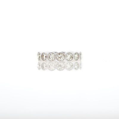 Lot 1119 - White Gold and Diamond Band Ring