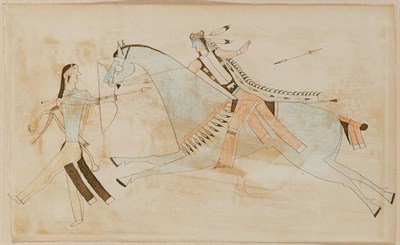 Lot 1133 - Native American School Late 19th century Two...