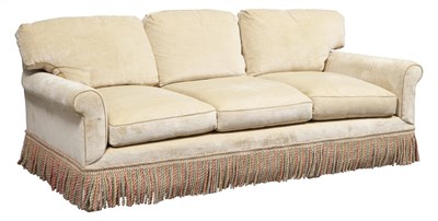 Lot 354 - Upholstered Three Cushion Sofa Height 31...