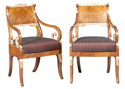 Lot 297 - Pair of Russian Neoclassical Parcel Gilt...