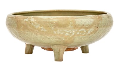 Lot 117 - A Chinese Longquan Celadon Tripod Censer