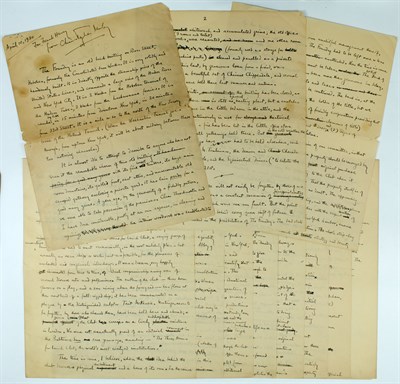 Lot 218 - MORLEY, CHRISTOPHER Autograph manuscript...
