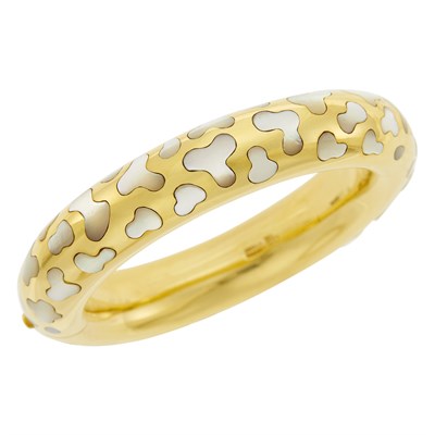 Lot 49 - Angela Cummings Gold and Mother-of-Pearl Bangle Bracelet