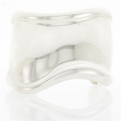 Lot 1035 - Tiffany & Co., Elsa Peretti Sterling Silver 'Bone' Cuff Bangle Bracelet