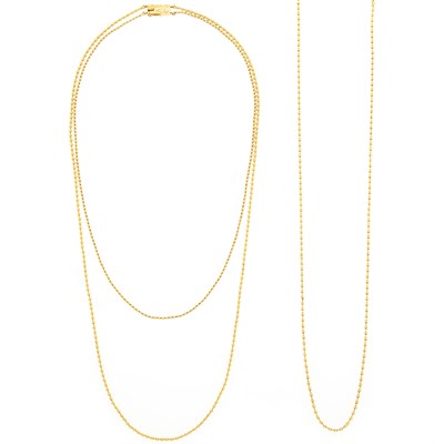 Lot 1011 - Two Gold Bead Necklaces