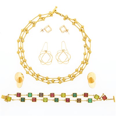 Lot 1303 - Group of Gold and Costume Jewelry