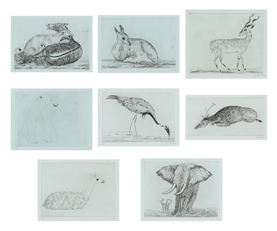 Lot 1116 - Joseph Hecht (1891-1951) ANIMAUX Eight...