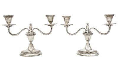 Lot 259 - Pair of Mexican Sterling Silver Candelabra...