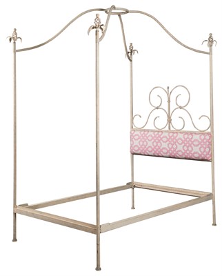 Lot 346 - Faux Painted Full Size Canopy Bed Height 8...