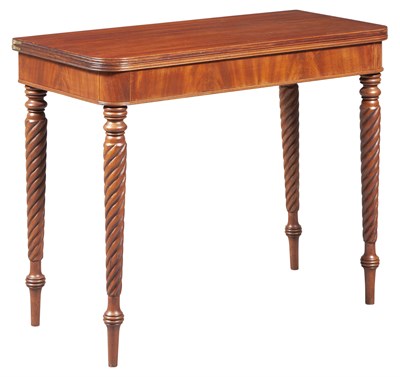 Lot 123 - Classical Mahogany Fold-Over Table Height 29...