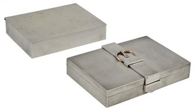 Lot 35 - Hermès Sterling Silver Table Cigarette Box...