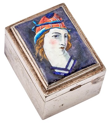 Lot 30 - Wiener Werkstätte Silver and Enamel Box With a...