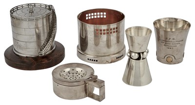 Lot 38 - Group of Silver and Metal Bar Articles...