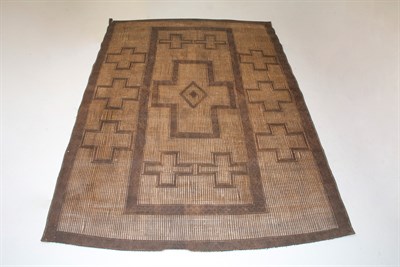 Lot 357 - Tuareg Reed and Leather Flat-Woven Carpet...