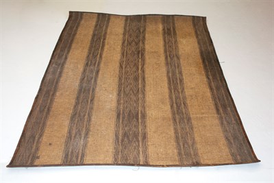 Lot 371 - Tuareg Reed and Leather Flat-Woven Carpet...