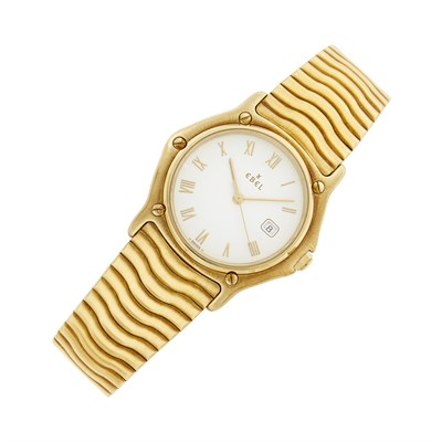 Lot 39 - Ebel Gentleman's Gold 'Sportwave' Wristwatch, Ref. 883909