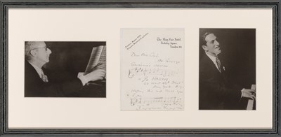 Lot 2092 - JEROME KERN (1885-1945) Autograph note with...