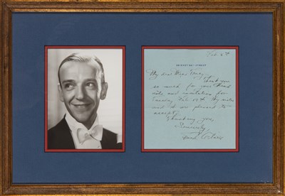 Lot 2007 - FRED ASTAIRE (1899-1987) Autograph note signed....