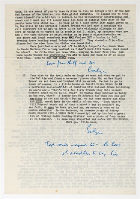 Lot 677 - A long entertaining letter signed from Emlyn Williams