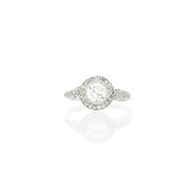 Lot 1173 - Platinum and Diamond Ring