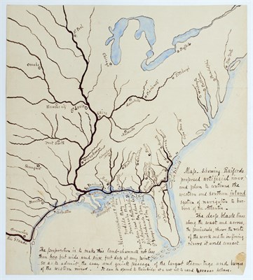 Lot 214 - [MANUSCRIPT MAP-FLORIDA & MISSISSIPPI RIVER]...