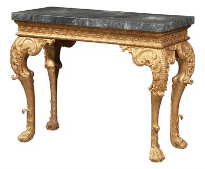 Lot 122 - George II Style Marble Top Giltwood Console...