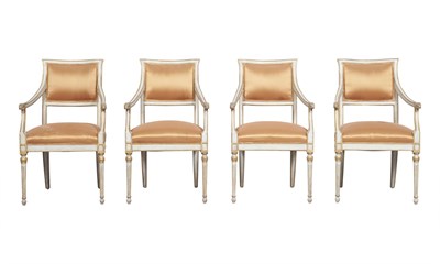 Lot 139 - Set of Four Italian Neoclassical Style Painted...