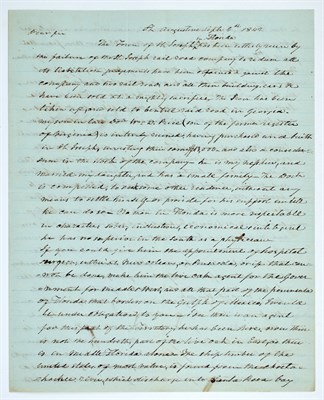 Lot 171 - [FLORIDA] DUVAL, WILLIAM POPE. Long autograph...