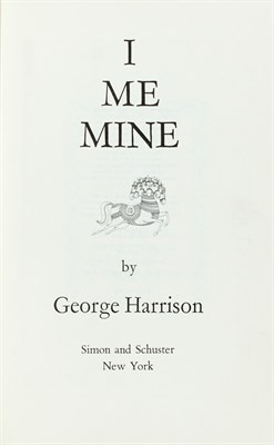 Lot 2070 - GEORGE HARRISON (1943-2001) I Me Mine. New...
