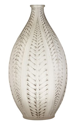 Lot 154 - R. Lalique Molded Glass Acacia Vase Marcilhac...