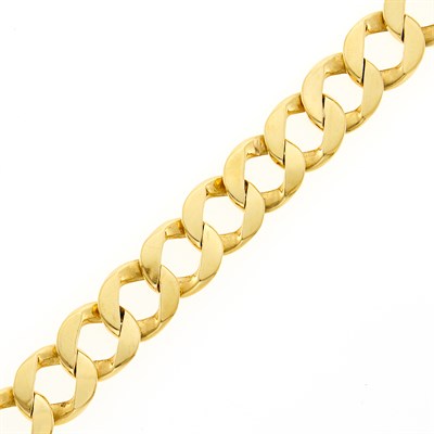 Lot 1098 - Gold Curb Link Bracelet