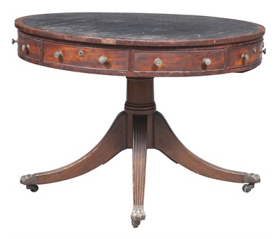 Lot 192 - Regency Style Mahogany Drum Table Height 29...