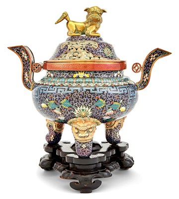 Lot 122 - Chinese Cloisonne Enamel Censer