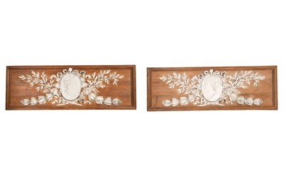 Lot 302 - Pair of Louis XVI Style Carved and Painted...
