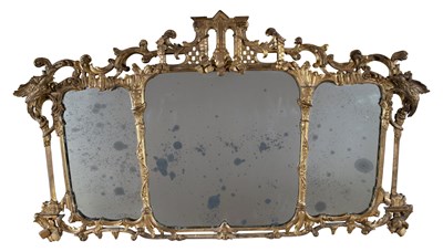 Lot 129 - George III Style Giltwood Overmantel Mirror...