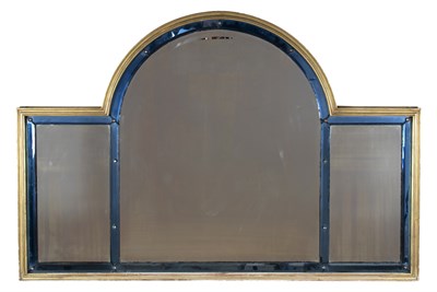 Lot 133 - Irish Blue Glass Border Mirror Height 29 1/4...