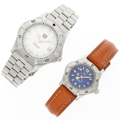 Lot 1150 - Tag Heuer Gentleman's and Lady's Stainless Steel 'Professional' Wristwatches