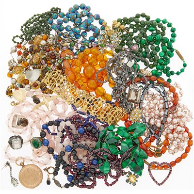 Lot 1308 - Group of Bead Necklaces and Costume Jewelry