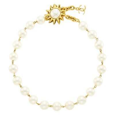Lot 1050 - Chanel Gilt-Metal and Imitation Pearl Necklace, France