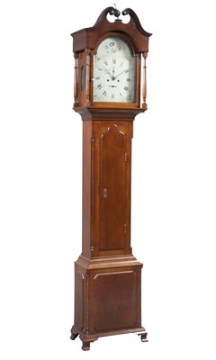 Lot 285 - Federal Cherry Tallcase Clock Probably...