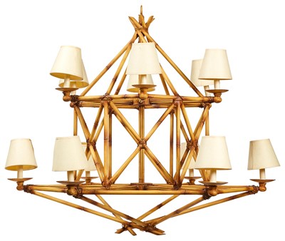 Lot 325 - David Duncan Twelve-Light Bamboo Brule...