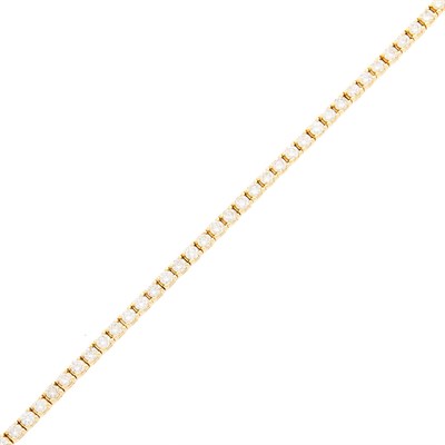 Lot 2139 - Gold and Diamond Straightline Bracelet