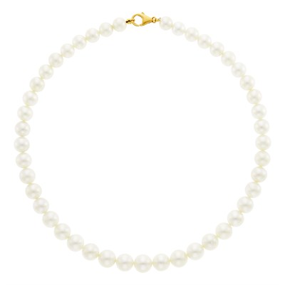 Lot 2299 - Cultured Pearl Necklace with Gold Clasp