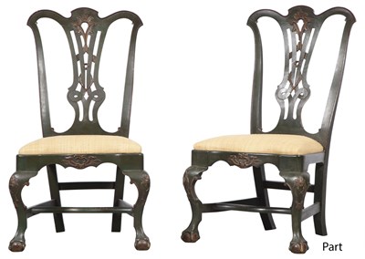 Lot 173 - Set of Twelve Portuguese Rococo Style Painted...