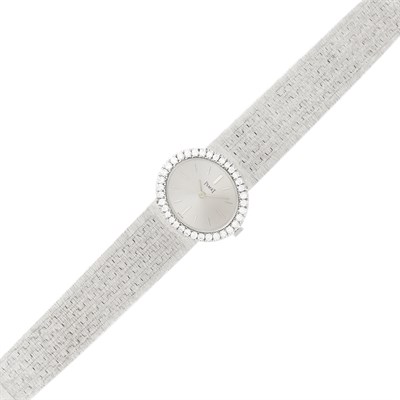 Lot 113 - Piaget White Gold and Diamond Wristwatch
