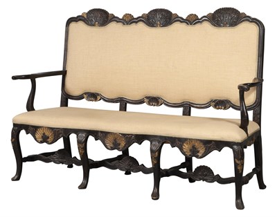 Lot 48 - Portugese Rococo Style Parcel-Gilt Settee...