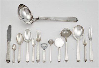Lot 51 - Georg Jensen Sterling Silver Pyramid Pattern...