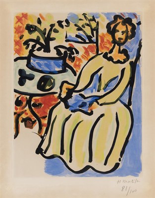 Lot 98 - Henri Matisse (1869-1954) MARIE-JOSÉ EN ROBE...