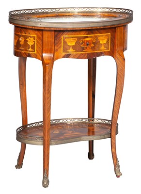 Lot 260 - Louis XV Style Gilt-Metal Mounted Inlaid...
